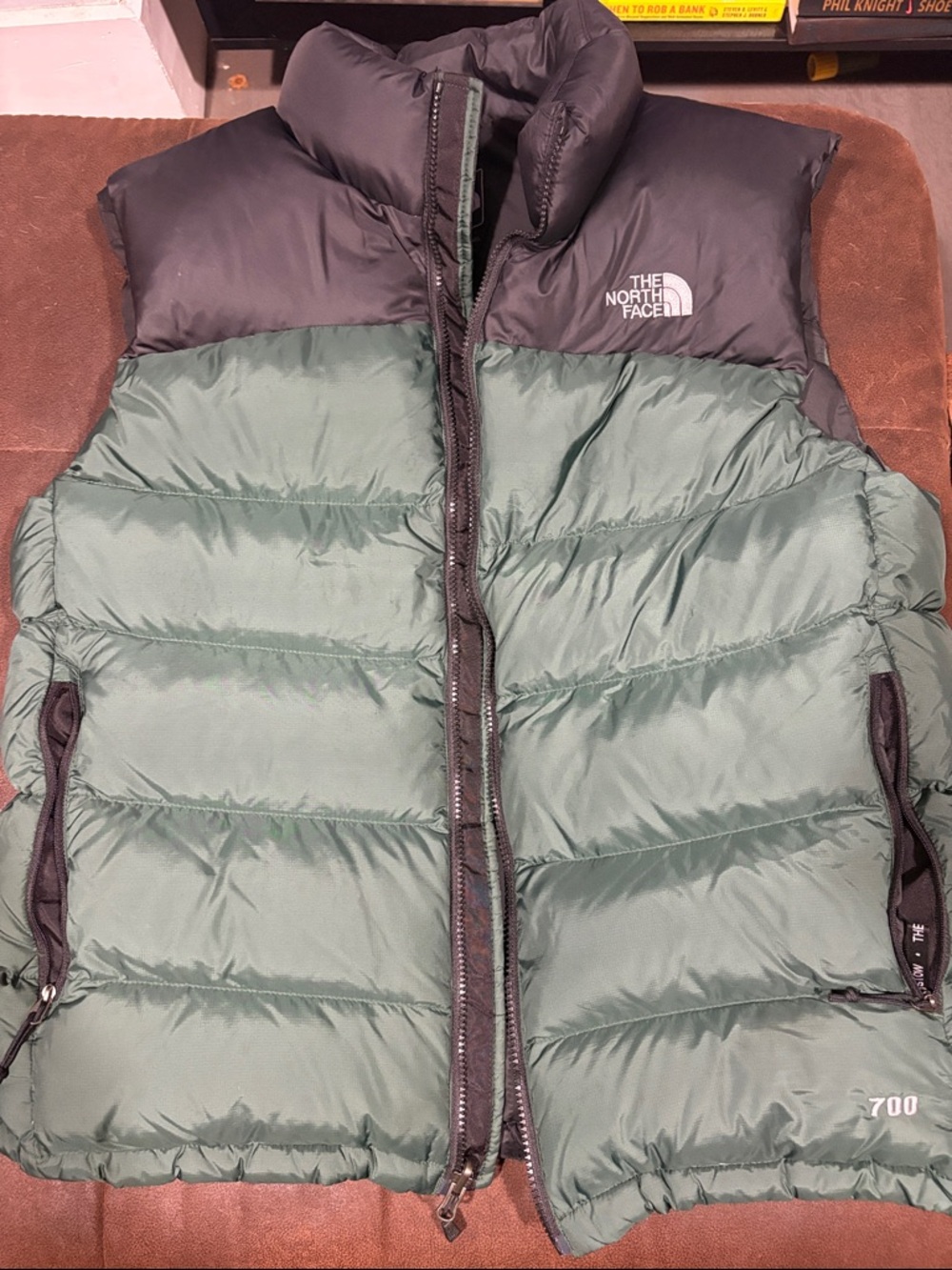 The North Face Green and Black 700 Down Men's Vest